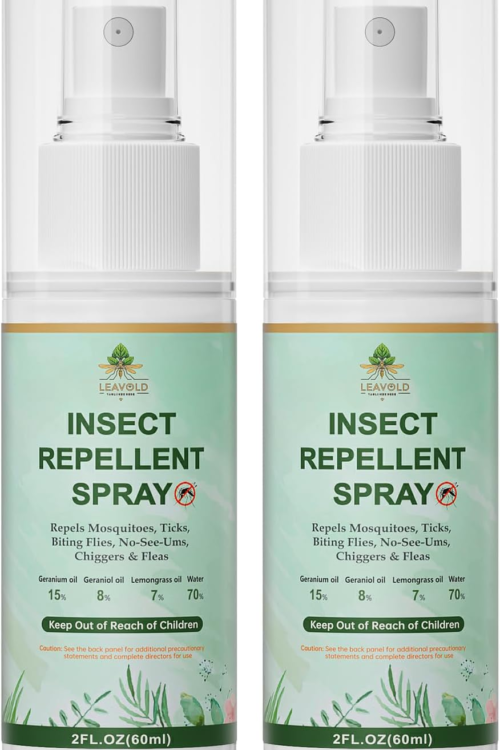 Mosquito Repellent Spray for Body, Made with Plant Essential Oils,Insect Repellent Spray Natural Bug Repellent for Skin DEET-Free Travel Size 2 Fl Oz (2 Pack)
